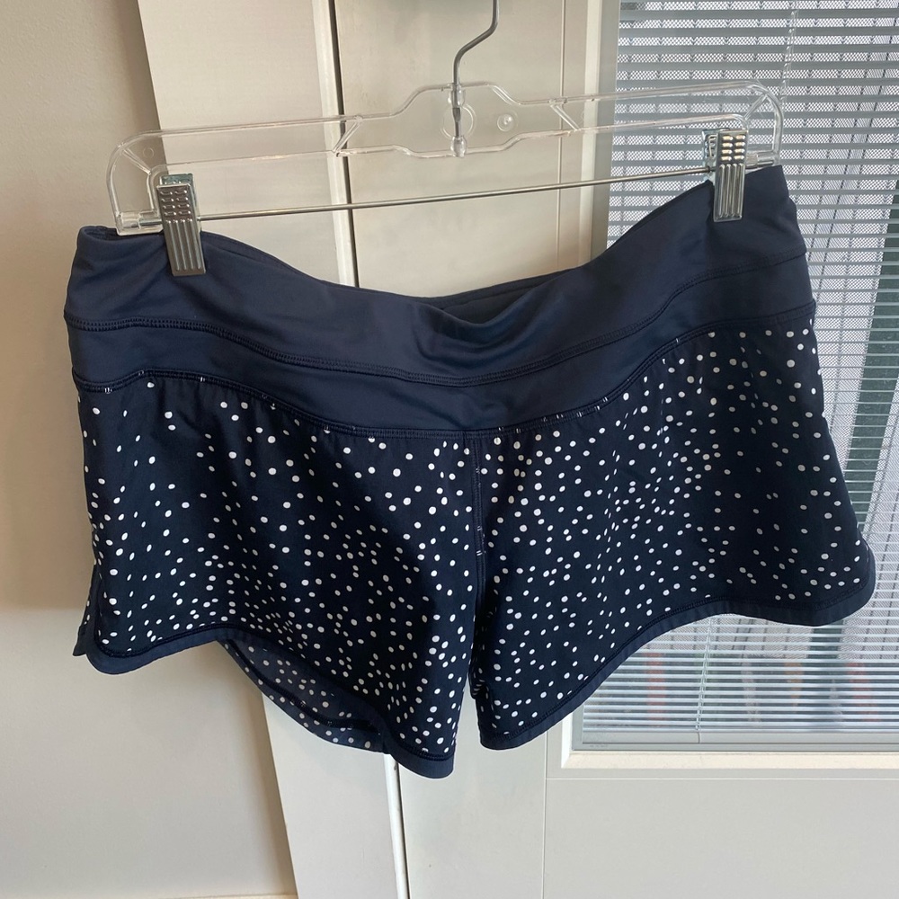 Navy and white Lululemon shorts